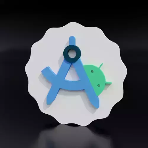 Android Studio Logo 3D Blender