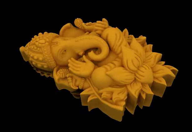 Ganesh Pendant 3D print model_0