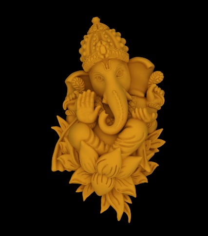 Ganesh Pendant 3D print model_5