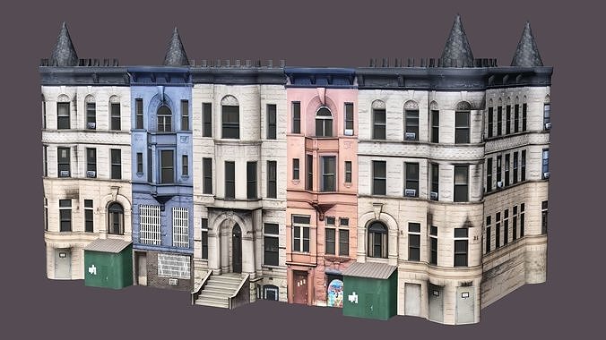 European Office Building 02 Low-Poly 3D Model Low-poly 3D model