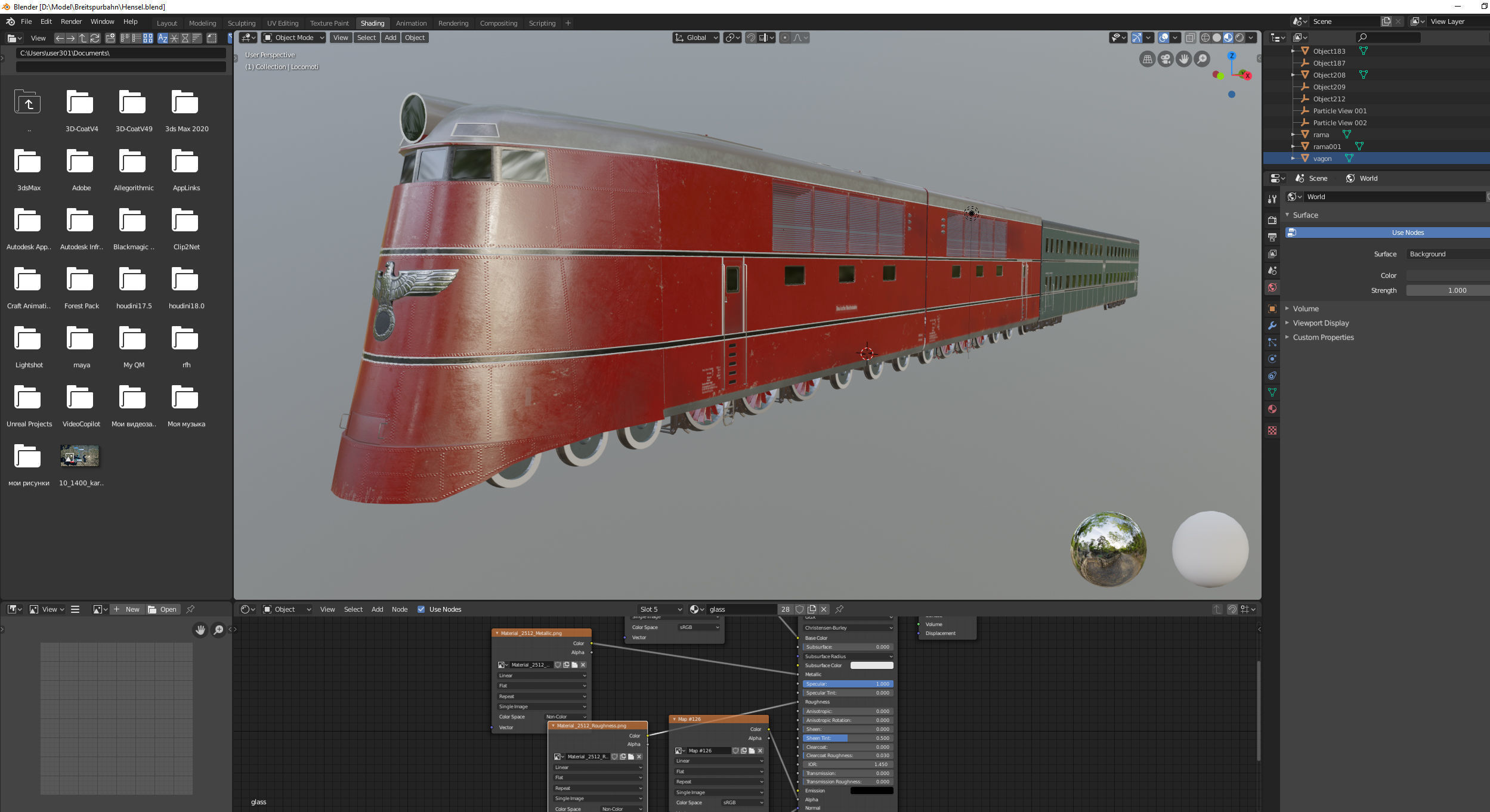 Breitspurbahn locomotive henschel 3D model_20
