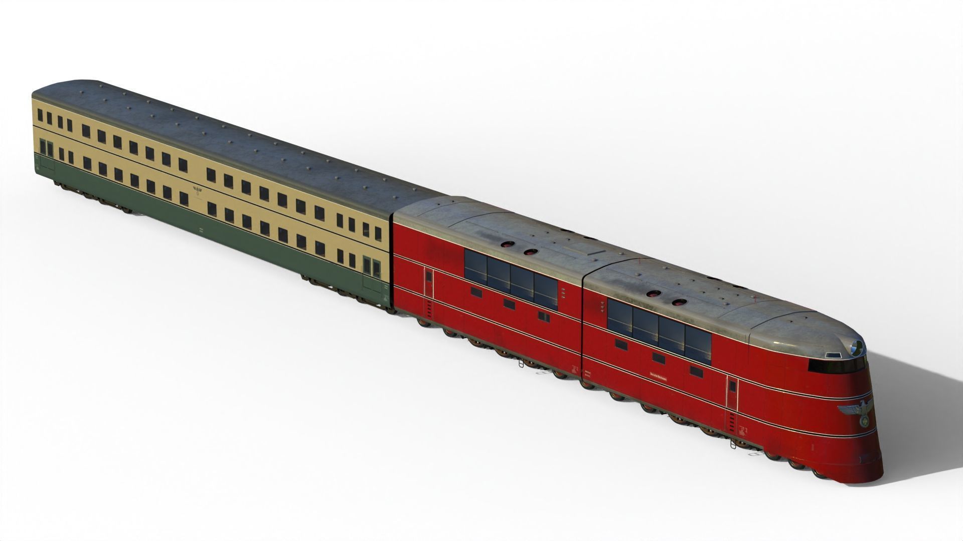 Breitspurbahn locomotive henschel 3D model_2