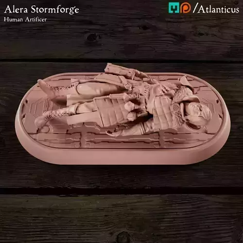 Female Human Artificer - Alera Stormforge - Dead 3D print model