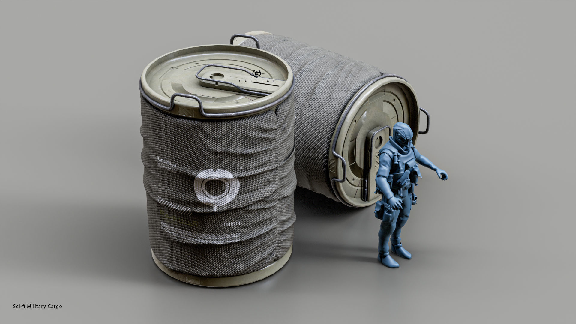 Sci-fi Military cargo Vol 01 Low-poly 3D model_10