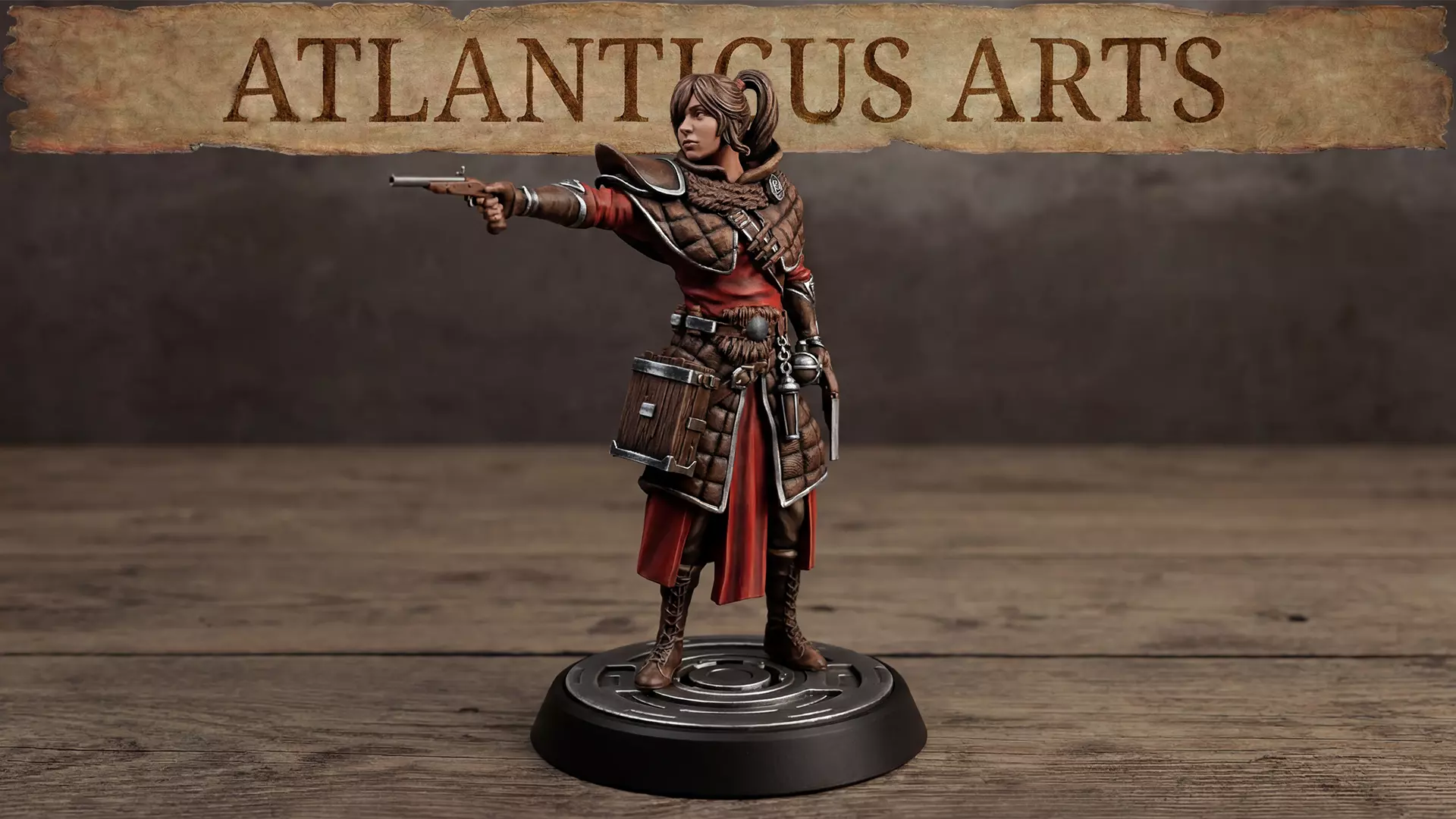 Female Human Artificer - Alera Stormforge - Pistols 3D print model