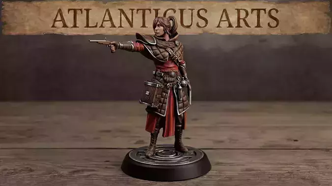 Female Human Artificer - Alera Stormforge - Pistols