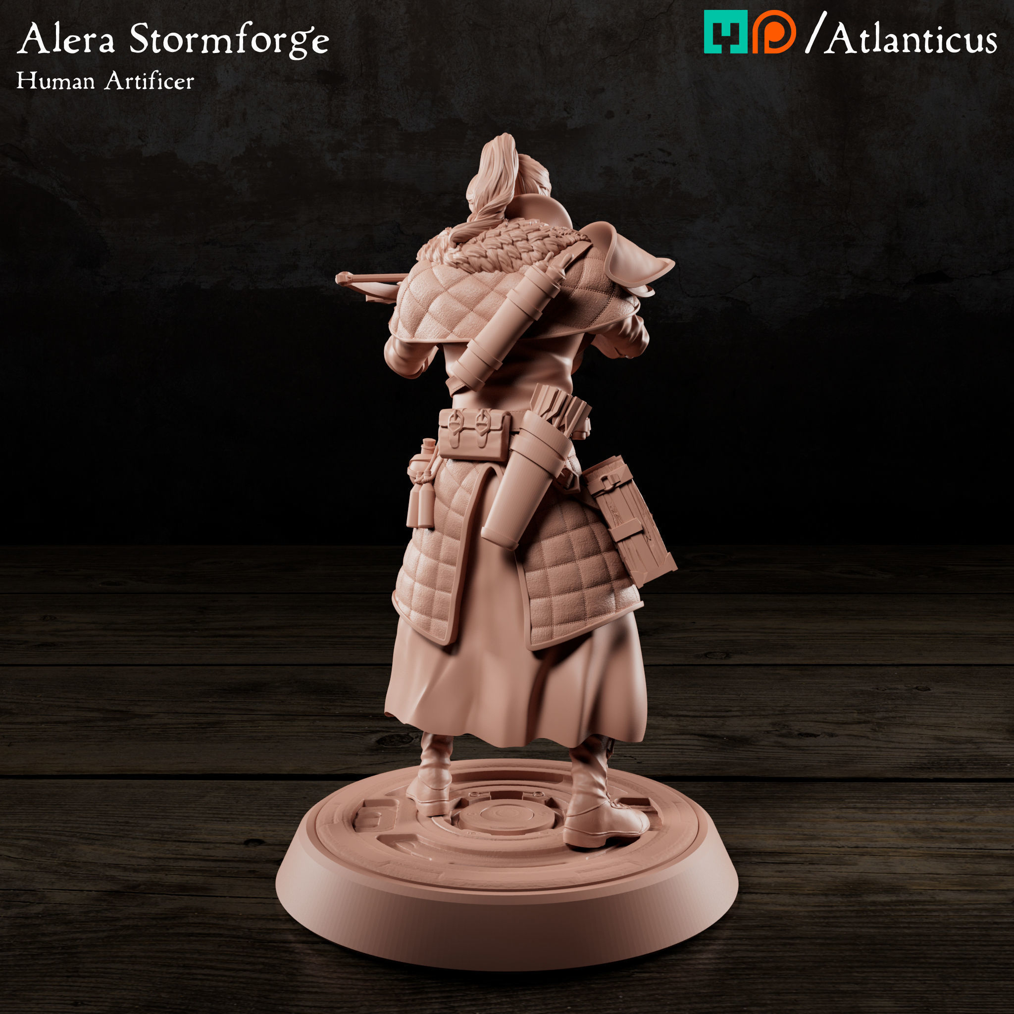 Female Human Artificer - Alera Stormforge - Light Crossbow 3D print model_4