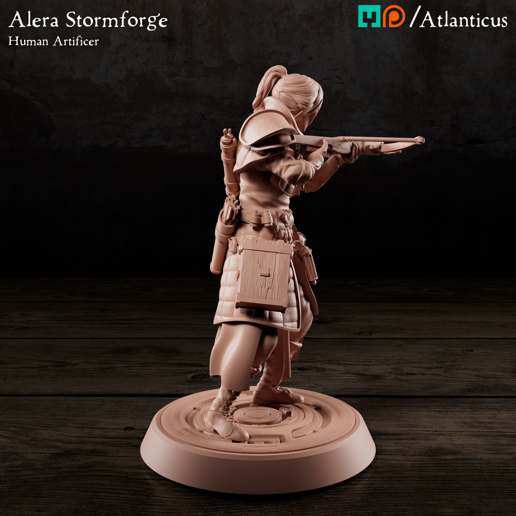 Female Human Artificer - Alera Stormforge - Light Crossbow 3D print model_2