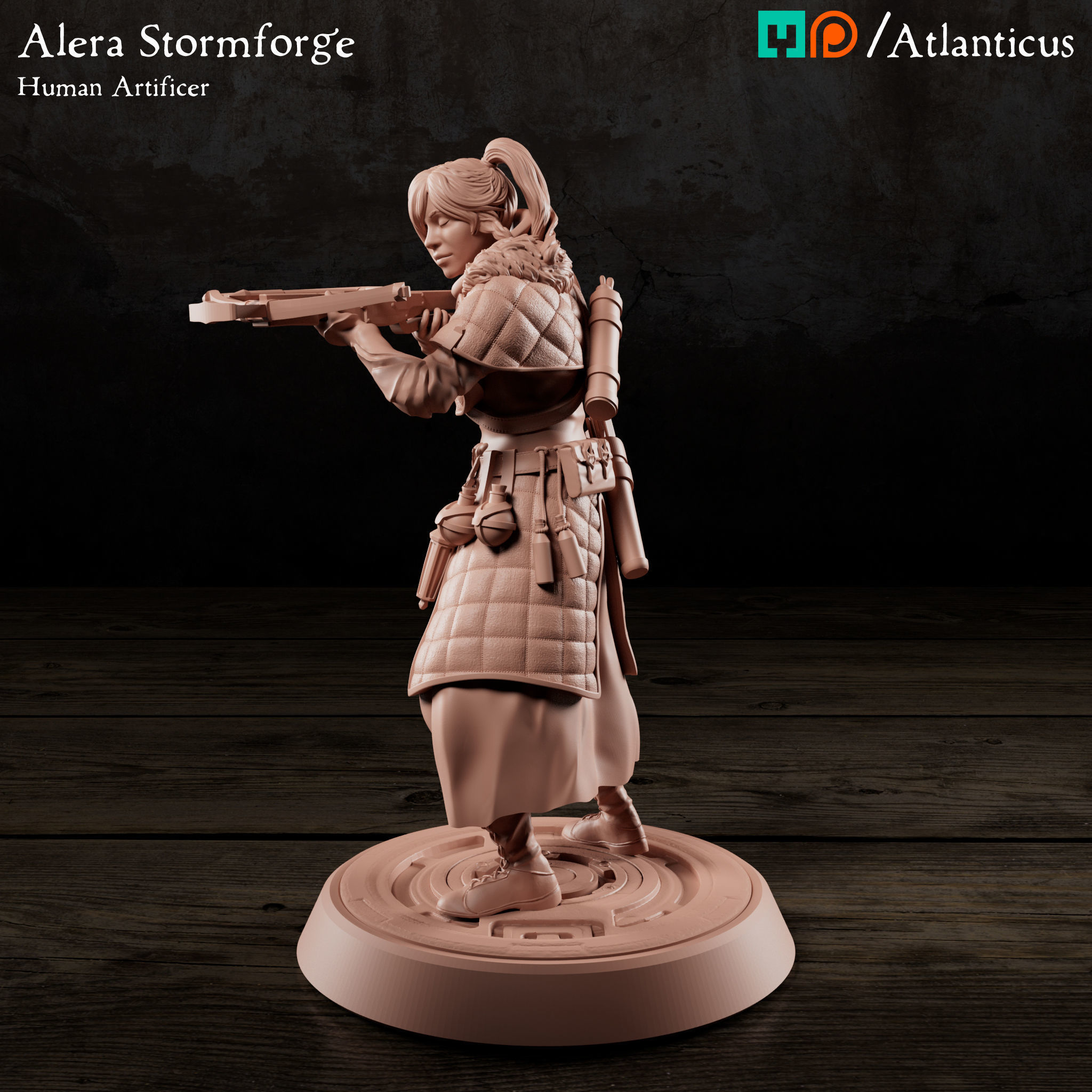 Female Human Artificer - Alera Stormforge - Light Crossbow 3D print model_6