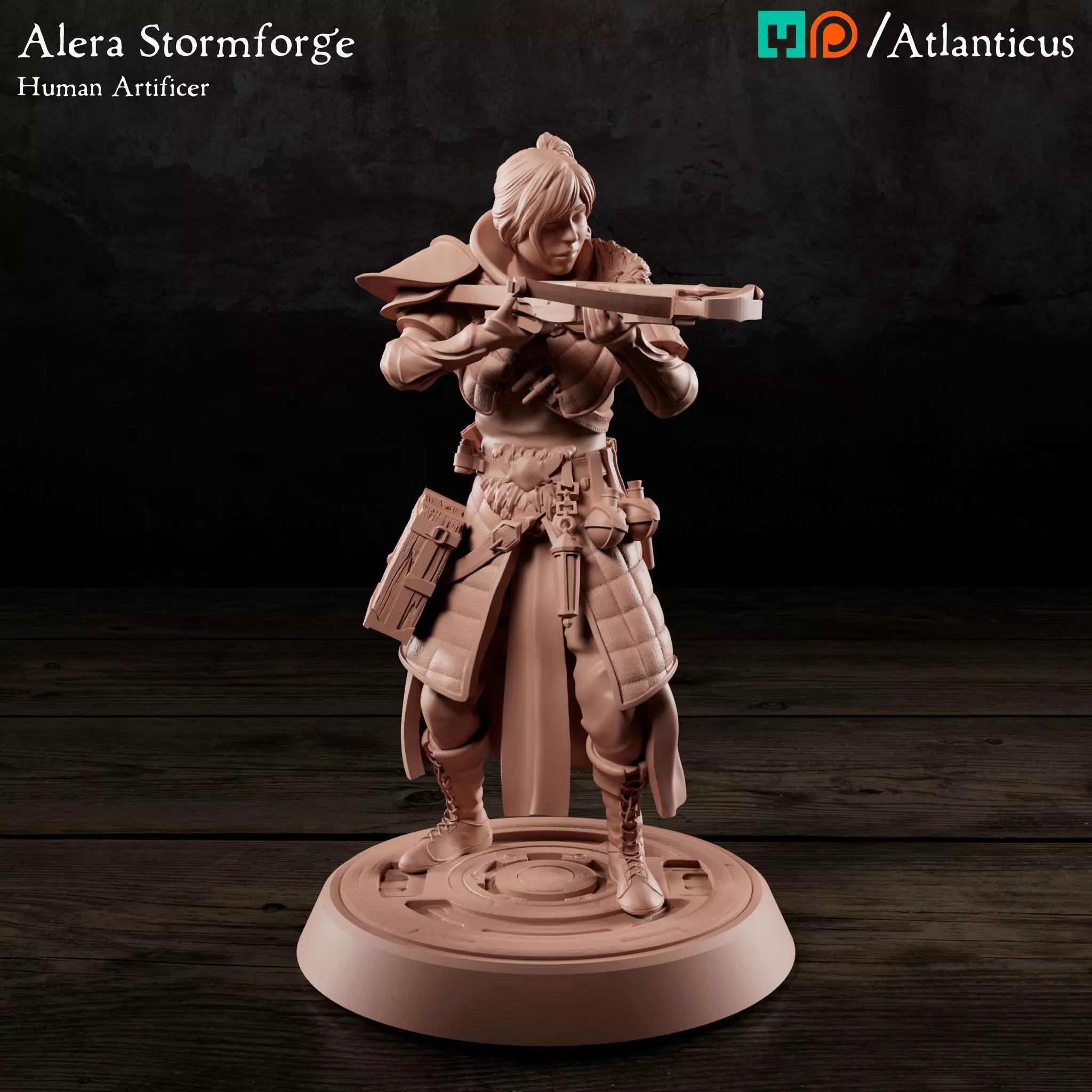Female Human Artificer - Alera Stormforge - Light Crossbow 3D print model_0