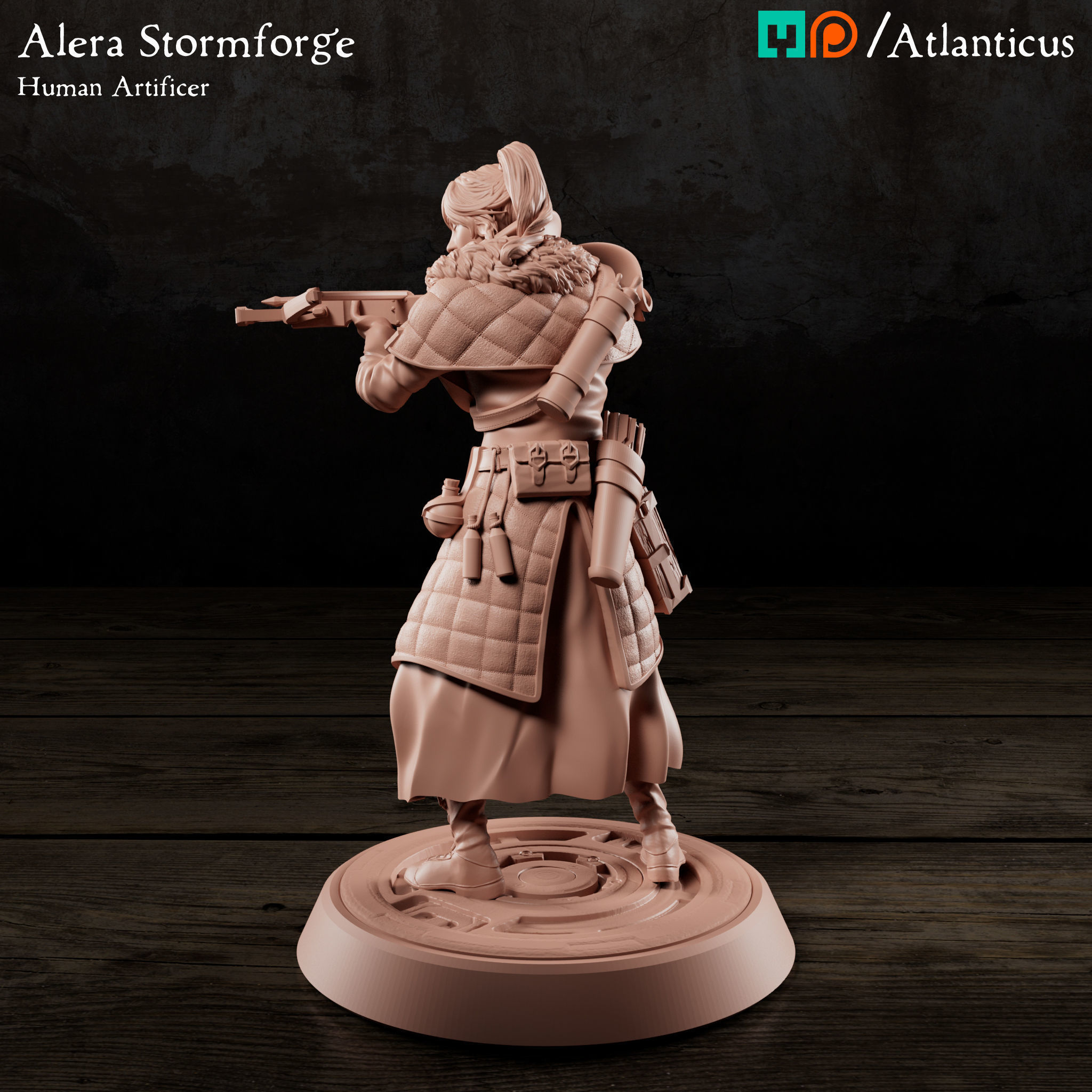 Female Human Artificer - Alera Stormforge - Light Crossbow 3D print model_5