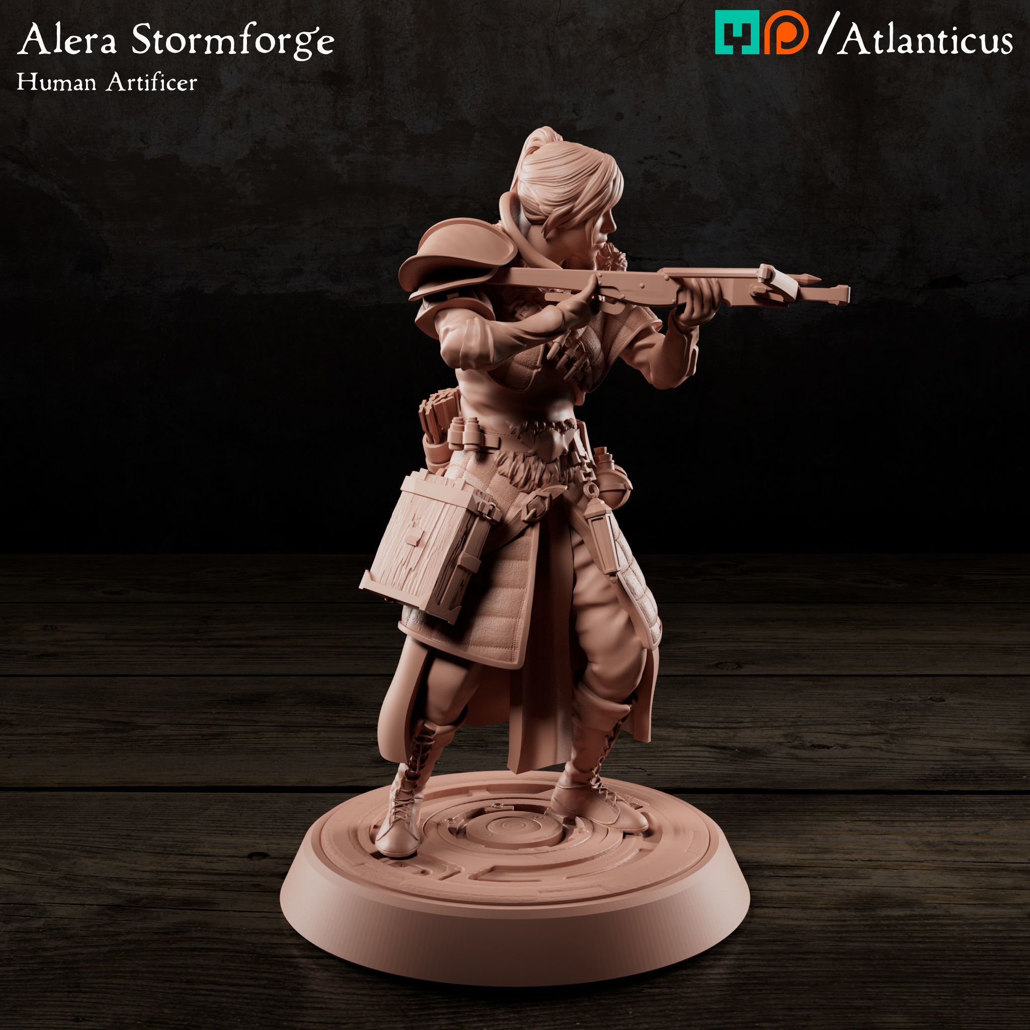 Female Human Artificer - Alera Stormforge - Light Crossbow 3D print model_1
