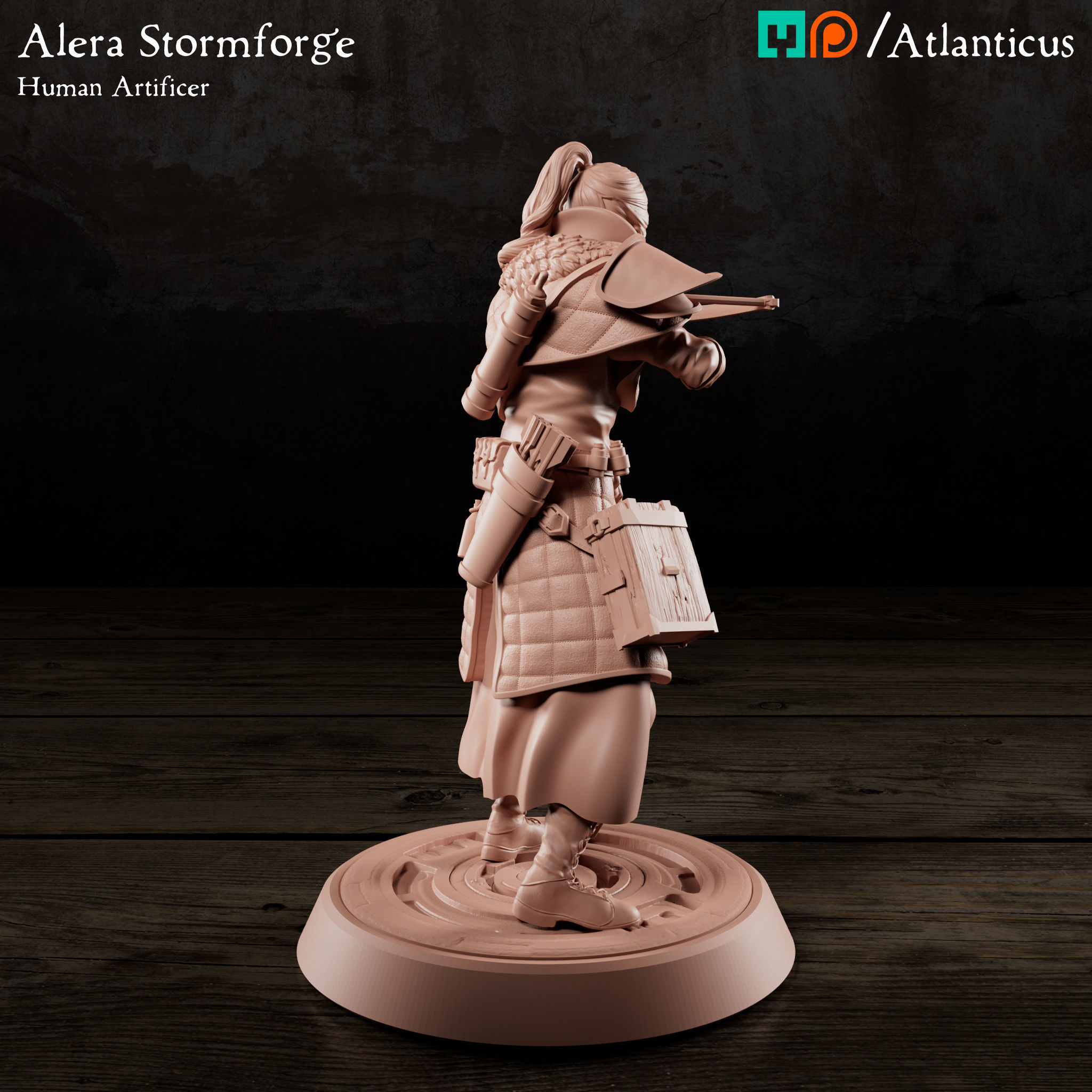 Female Human Artificer - Alera Stormforge - Light Crossbow 3D print model_3