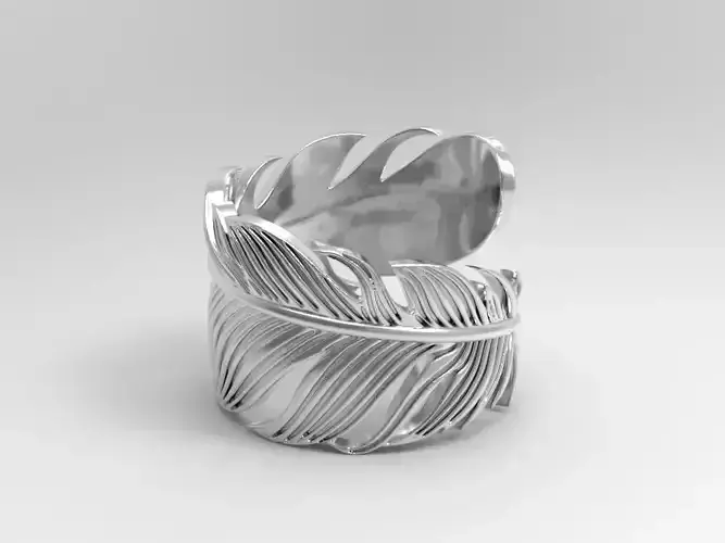 Feather ring 3D print model