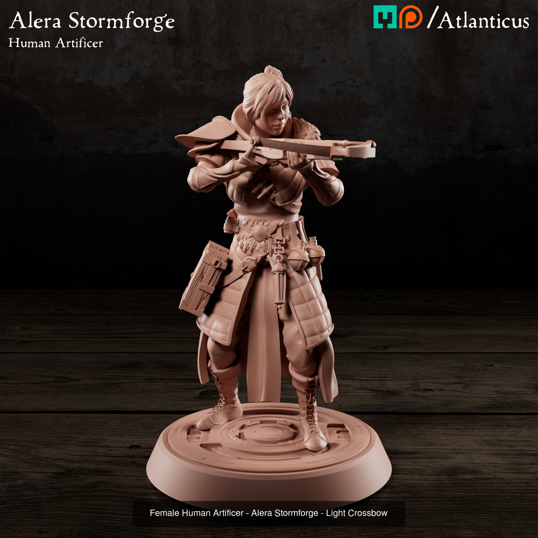 Female Human Artificer - Alera Stormforge - BUNDLE 3D Model Collection_4