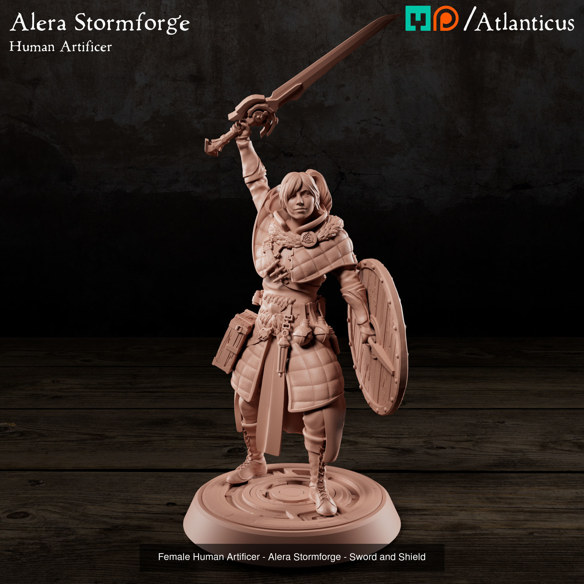 Female Human Artificer - Alera Stormforge - BUNDLE 3D Model Collection_3