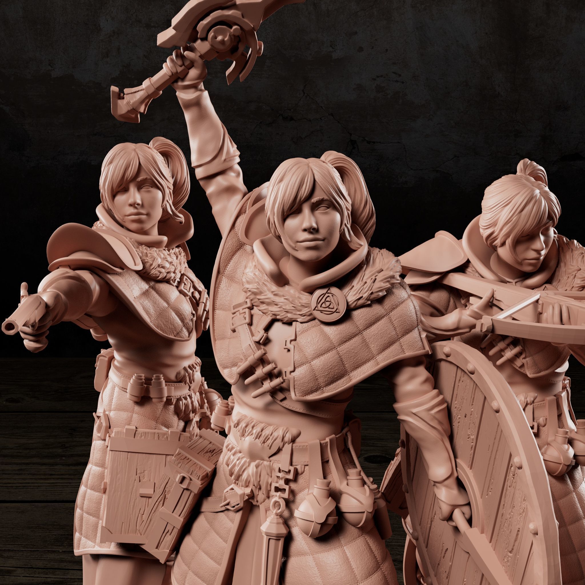 Female Human Artificer - Alera Stormforge - BUNDLE 3D Model Collection_2