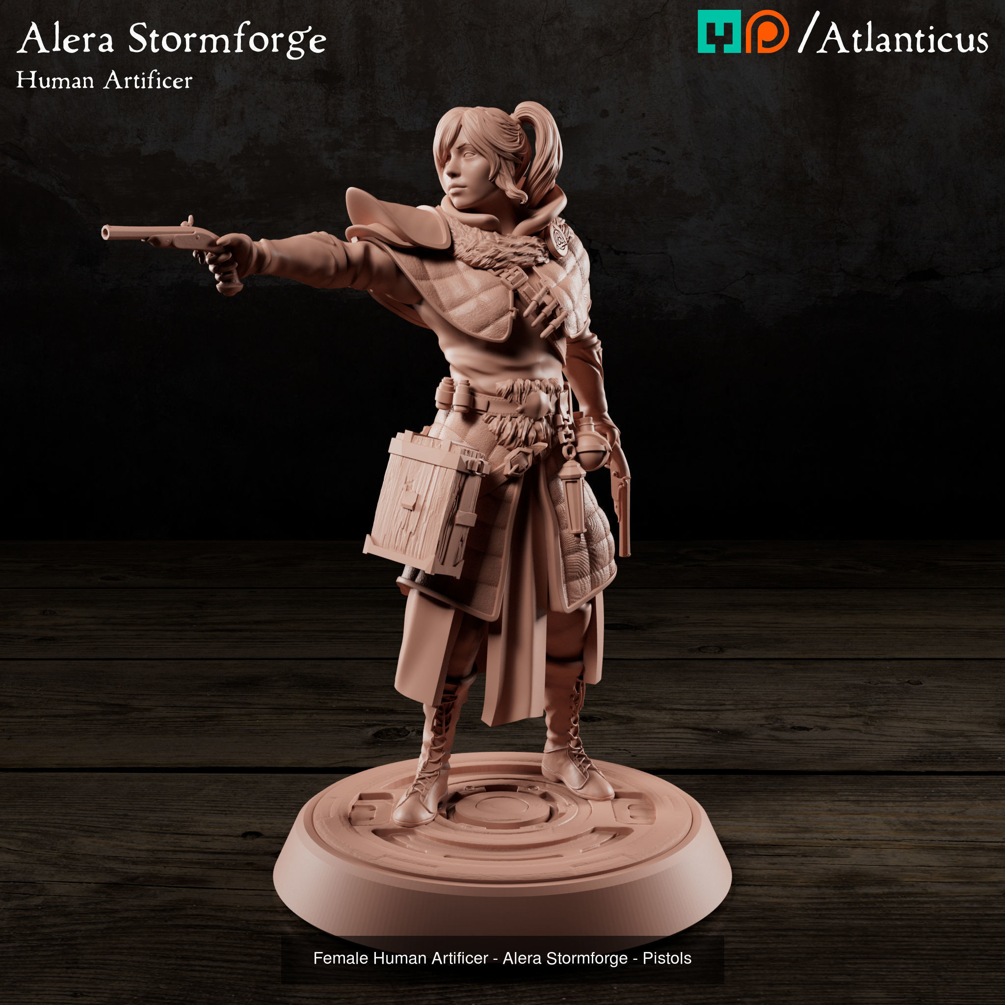 Female Human Artificer - Alera Stormforge - BUNDLE 3D Model Collection_6