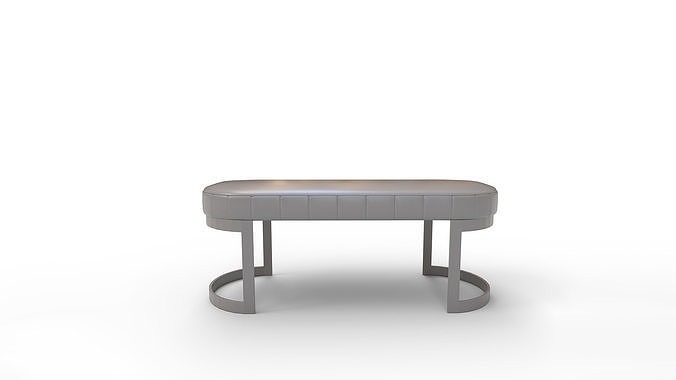 Meridian Furniture Lemar Velvet Bench 3D model 7
