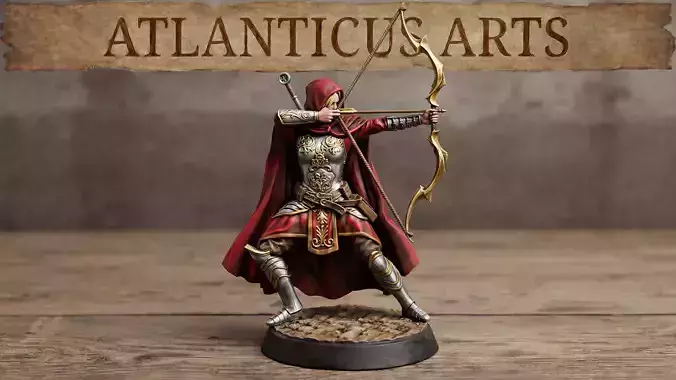 Female Human Paladin - Athena Lightshield - Longbow