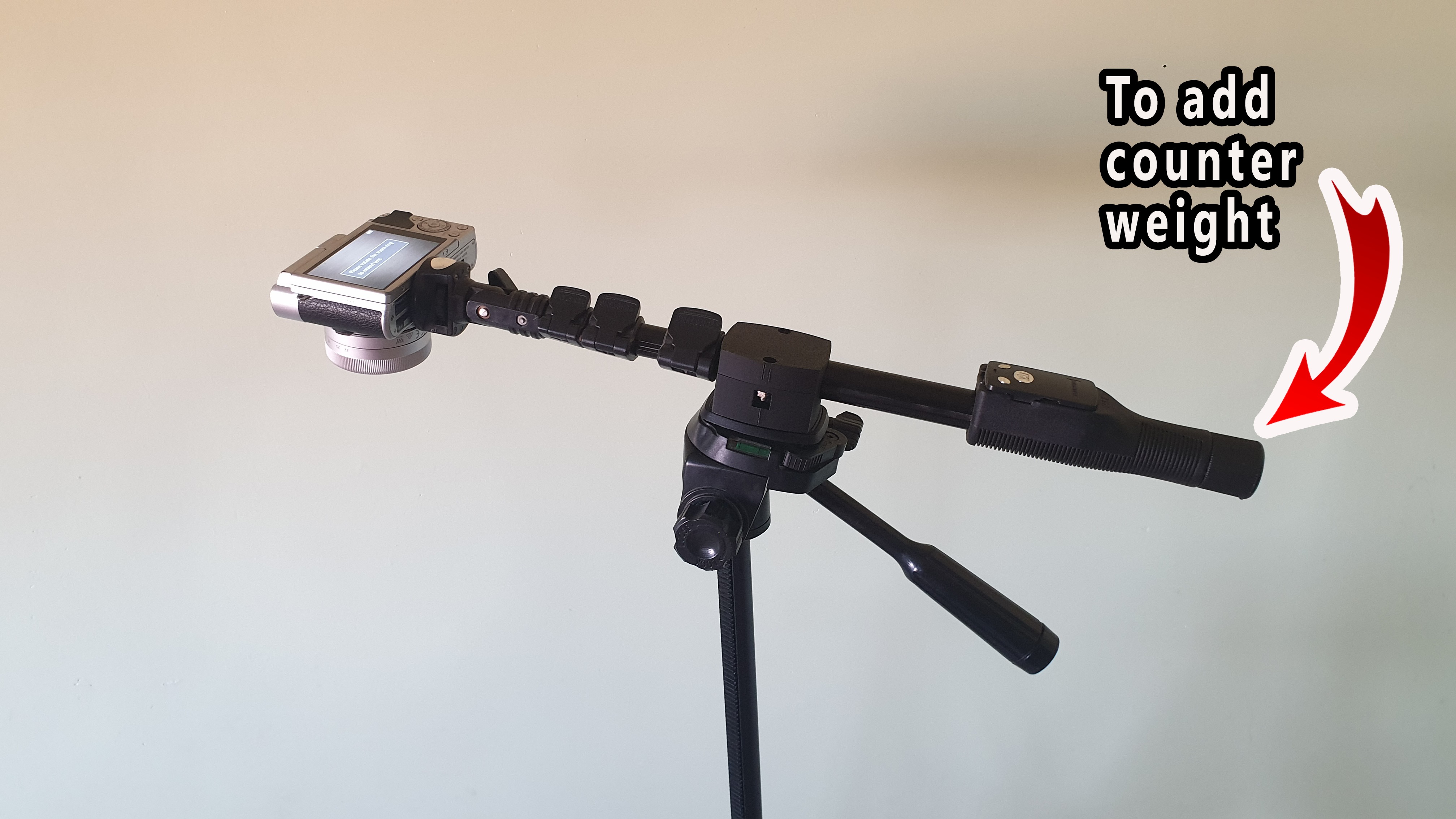Tripod to selfie stick adapter or joiner for overhead recording  3D print model_2