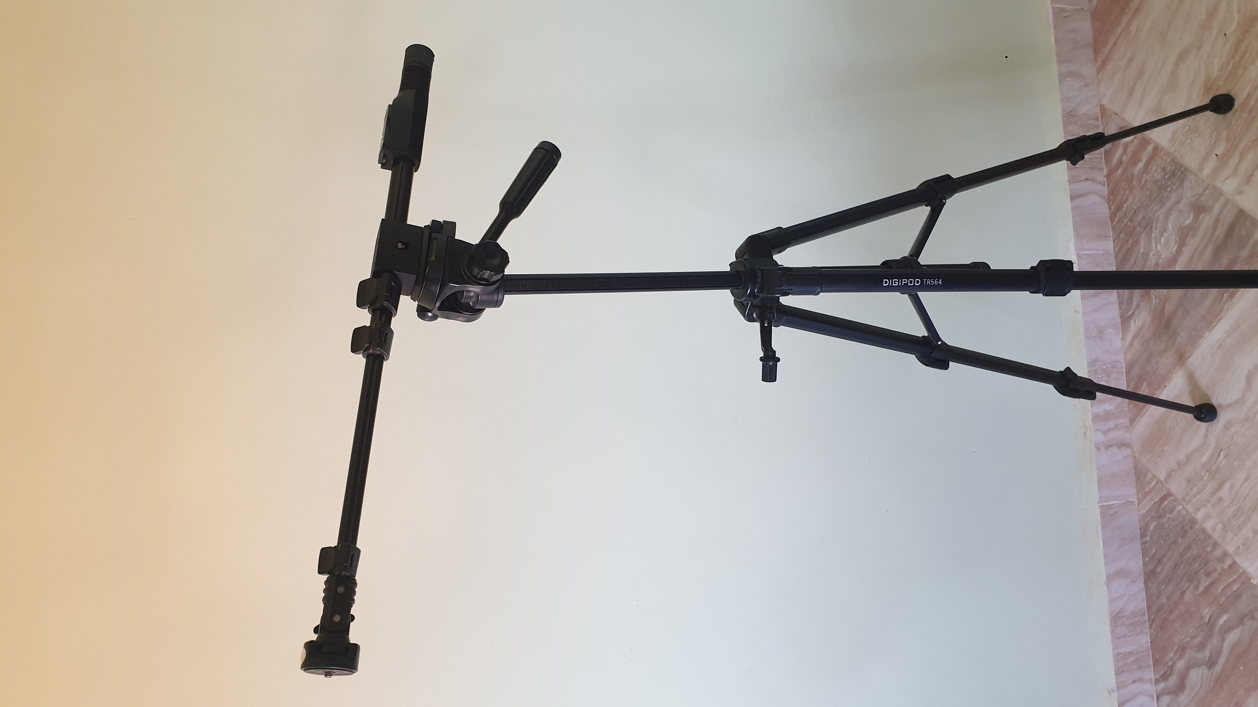 Tripod to selfie stick adapter or joiner for overhead recording  3D print model_7