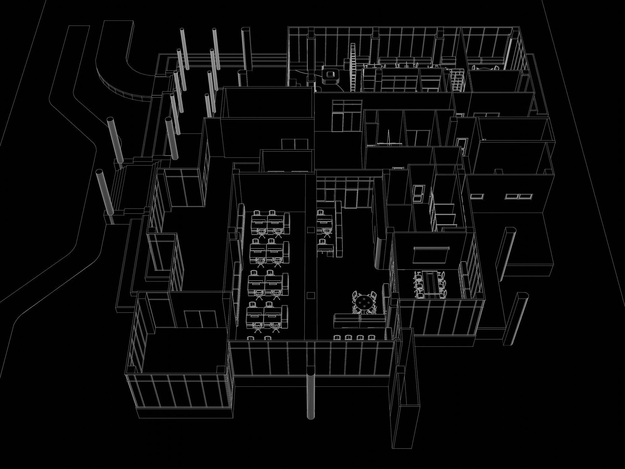 Office plan 24ZZ06 3D model_9