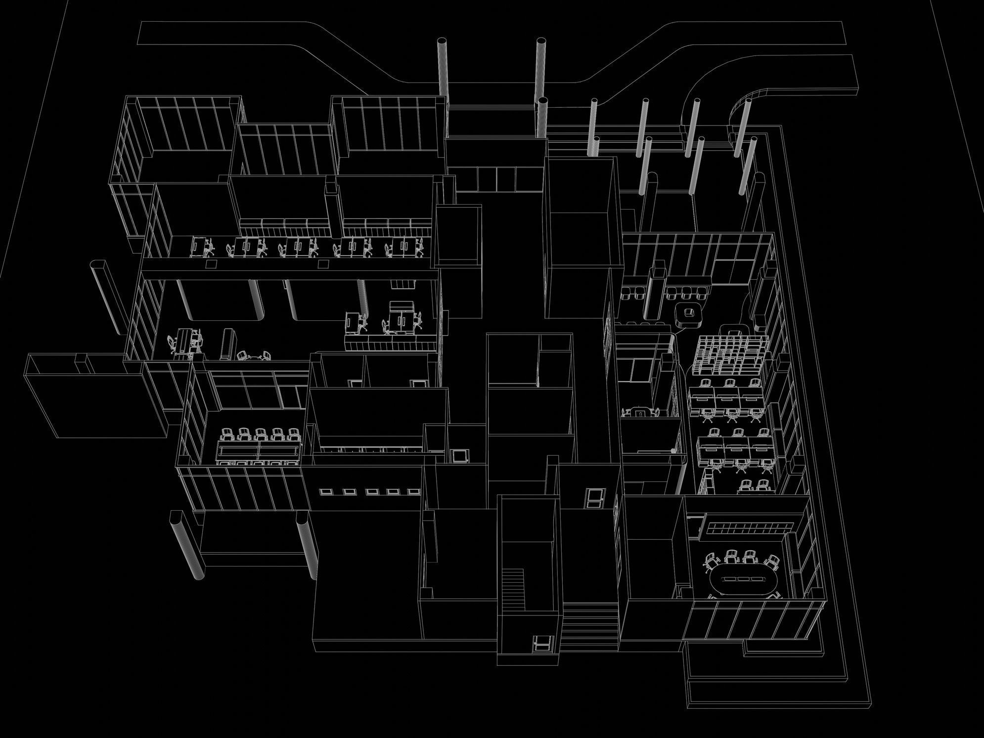 Office plan 24ZZ06 3D model_6