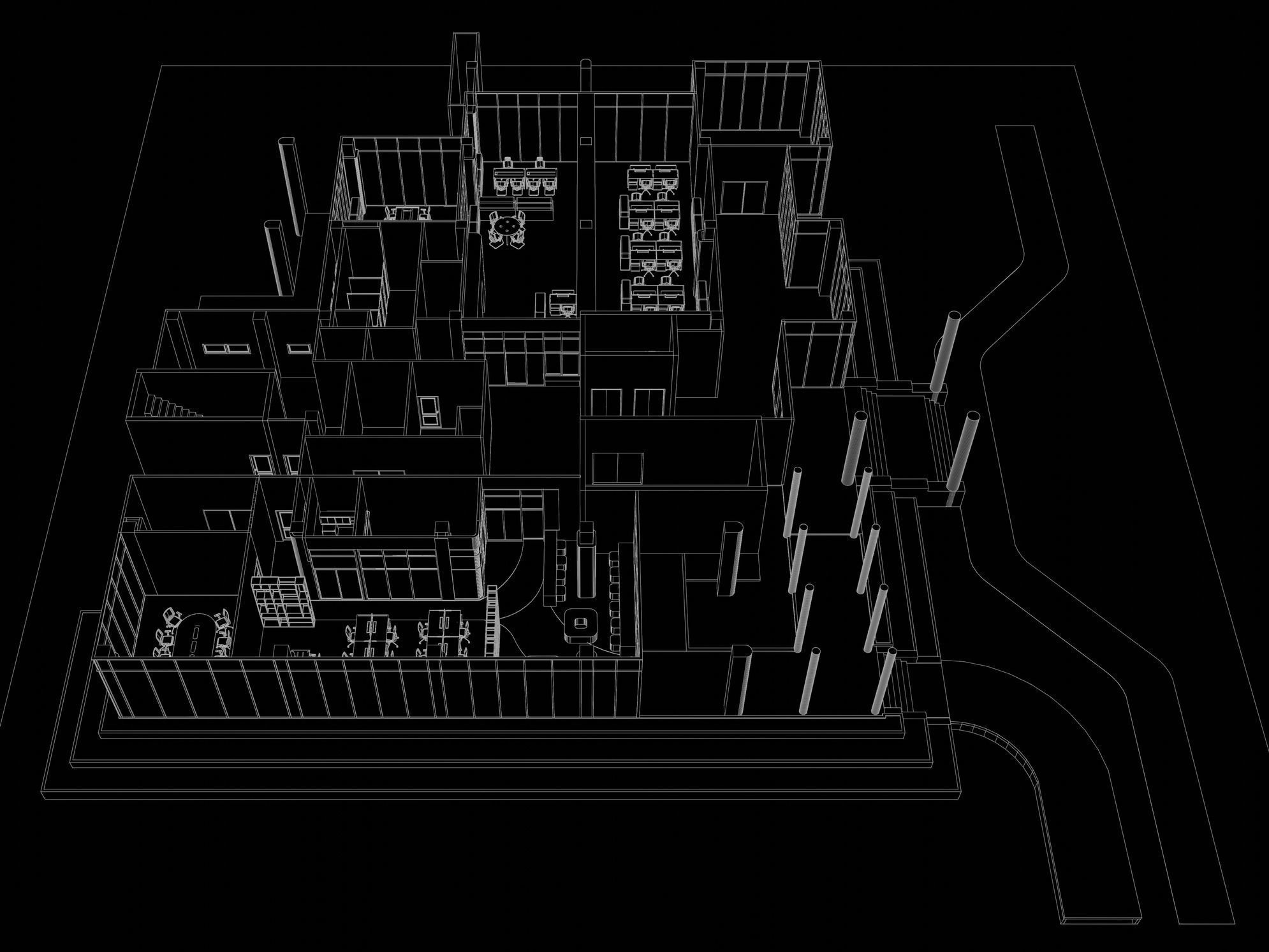 Office plan 24ZZ06 3D model_7