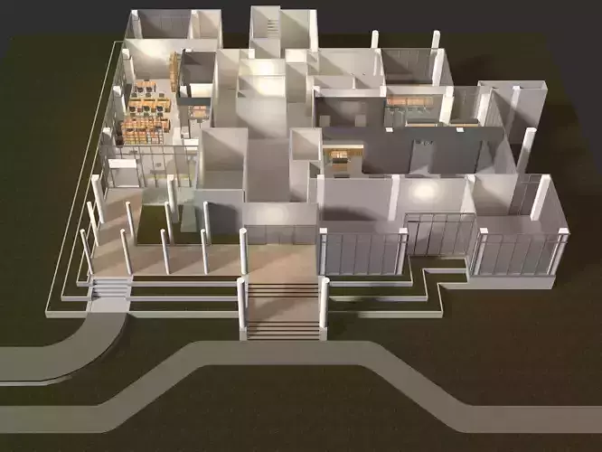 Office plan 24ZZ06 3D model