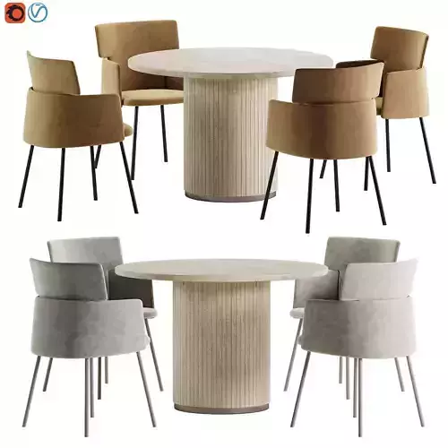 axe woo chair chelsea table 3D model