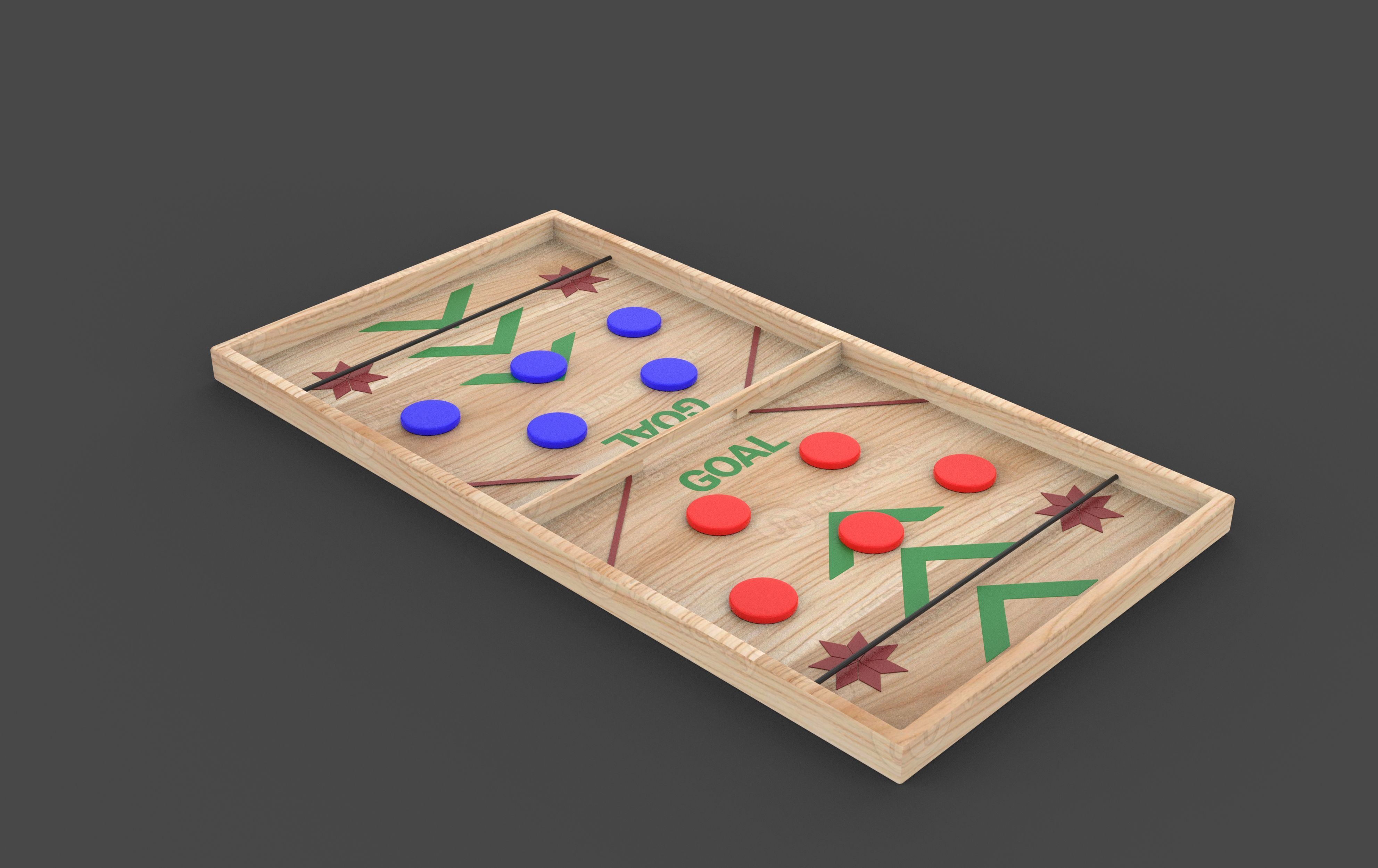 String Hockey 3D model_3