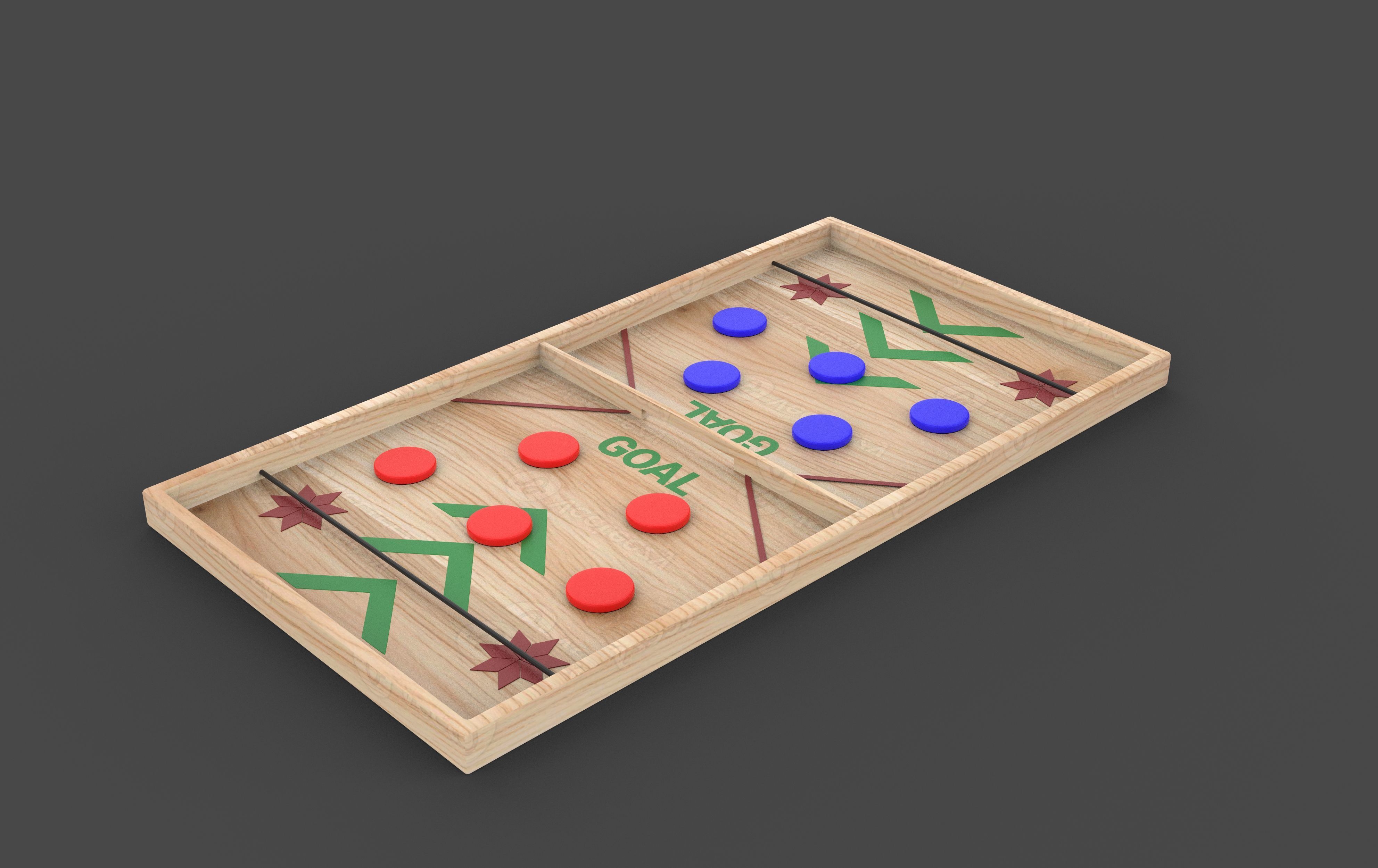 String Hockey 3D model_2