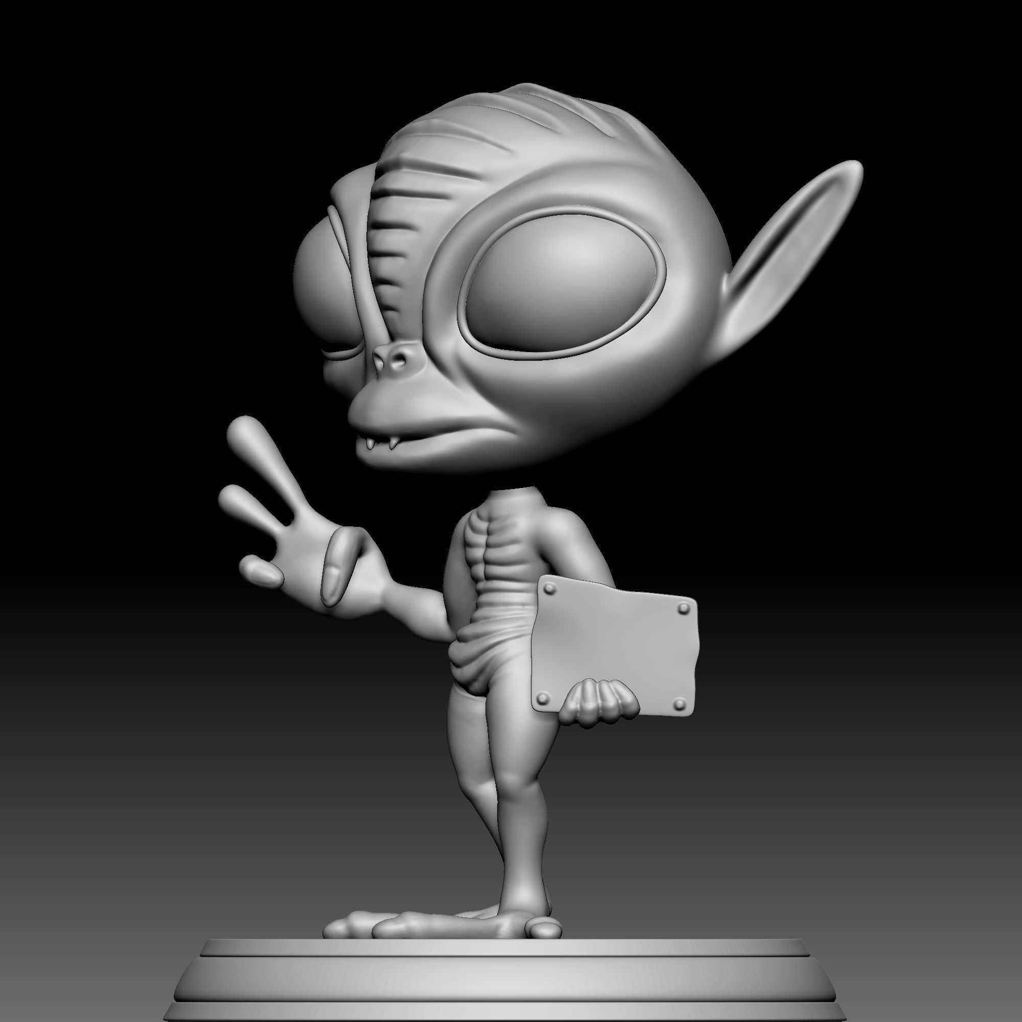 Alien Statue - 010 3D print model_1