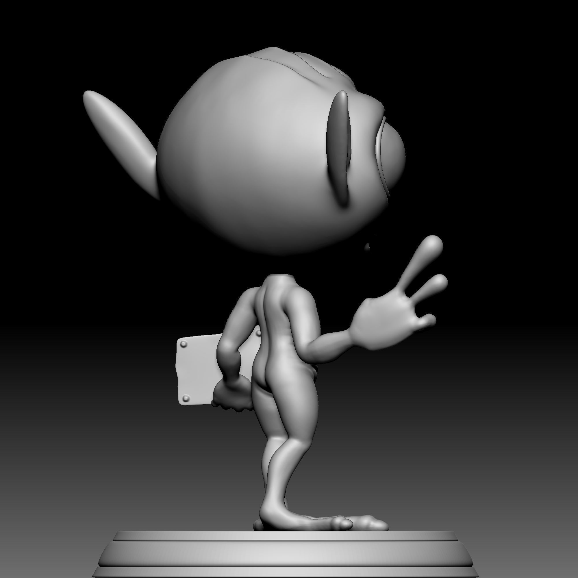 Alien Statue - 010 3D print model_5