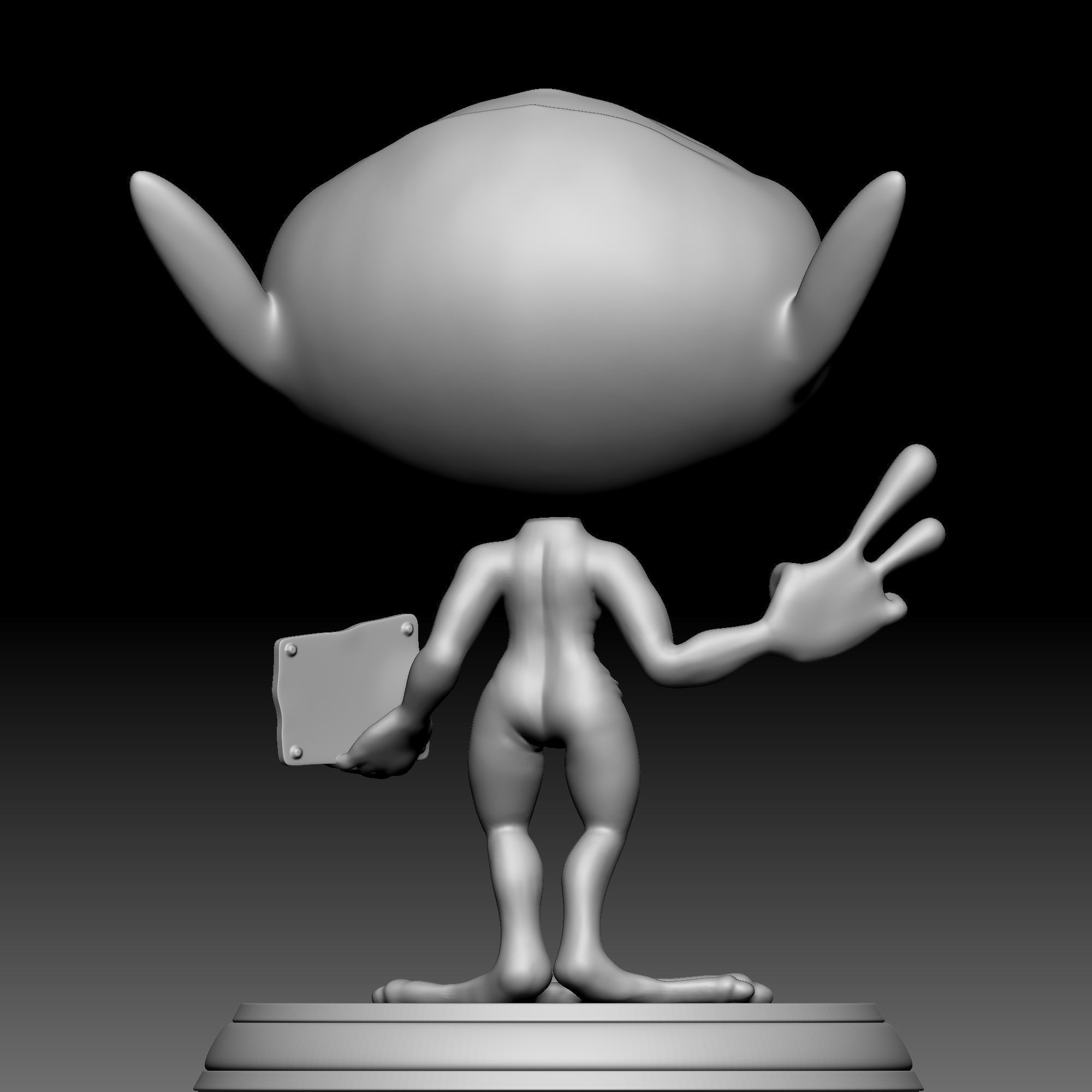 Alien Statue - 010 3D print model_4