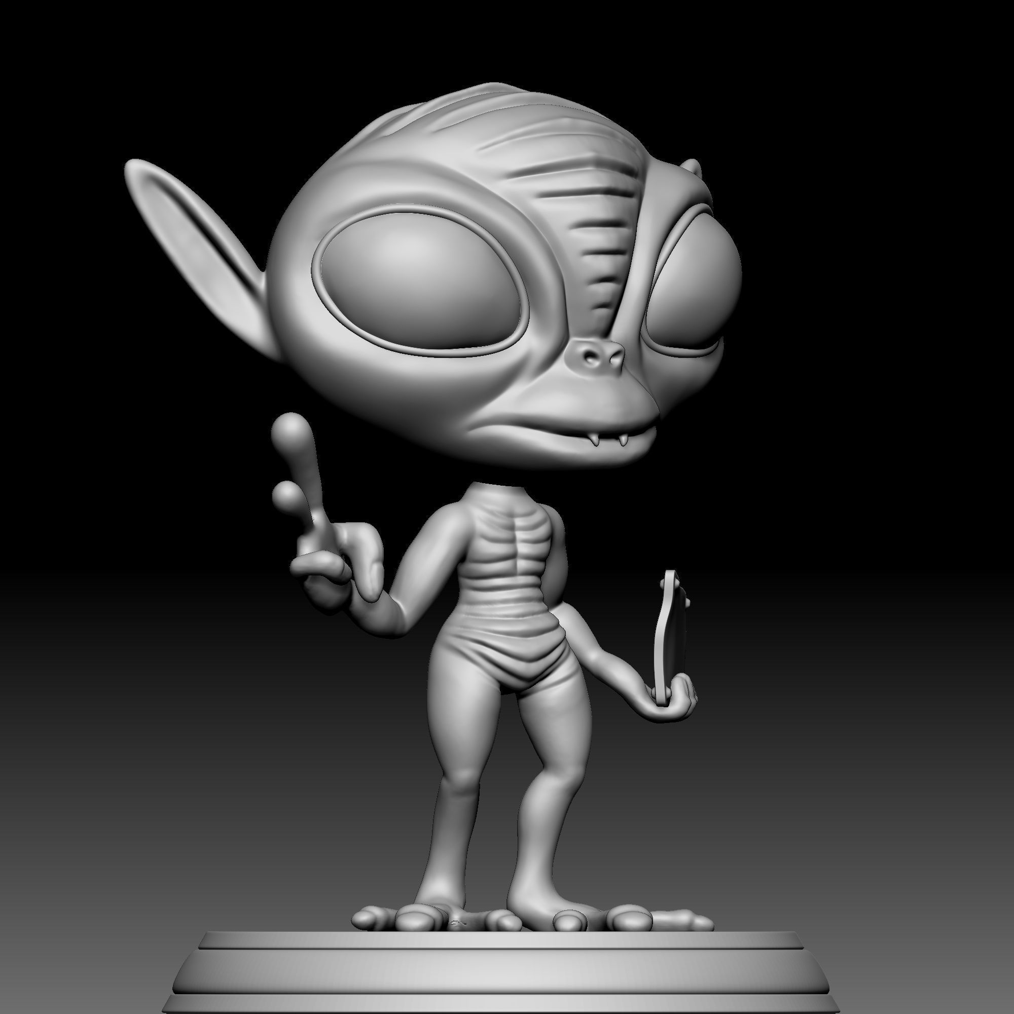 Alien Statue - 010 3D print model_7