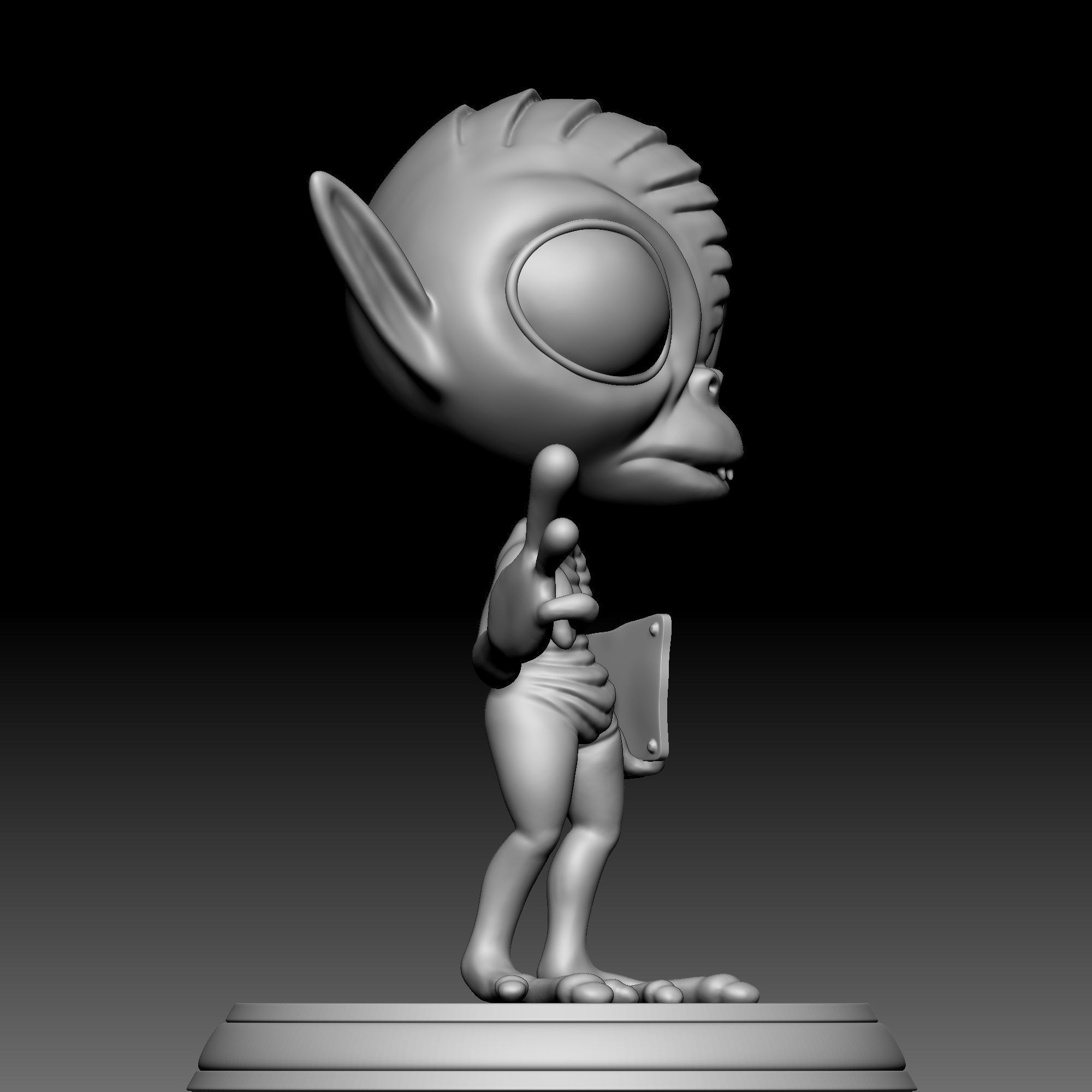 Alien Statue - 010 3D print model_6