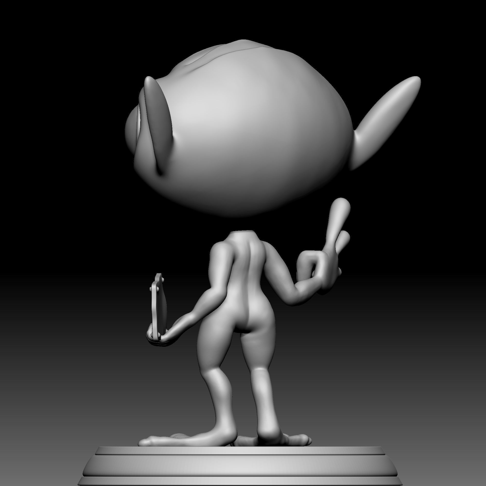 Alien Statue - 010 3D print model_3
