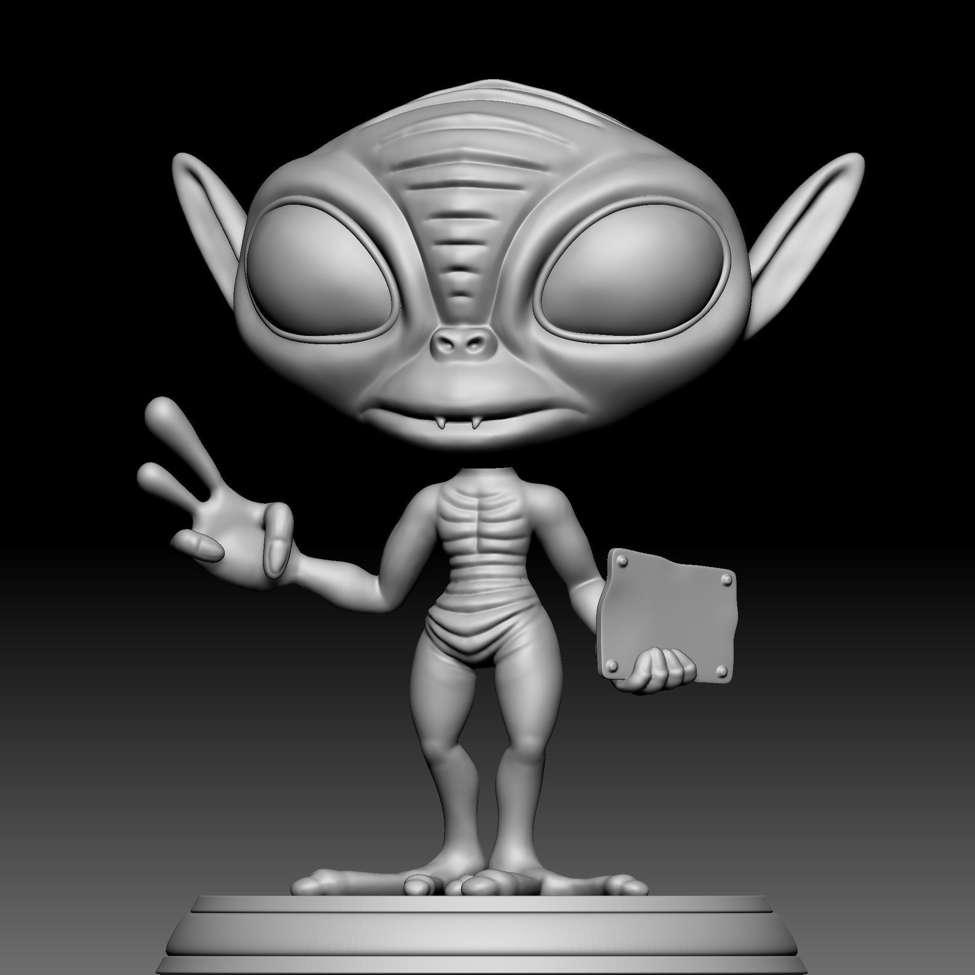 Alien Statue - 010 3D print model_8