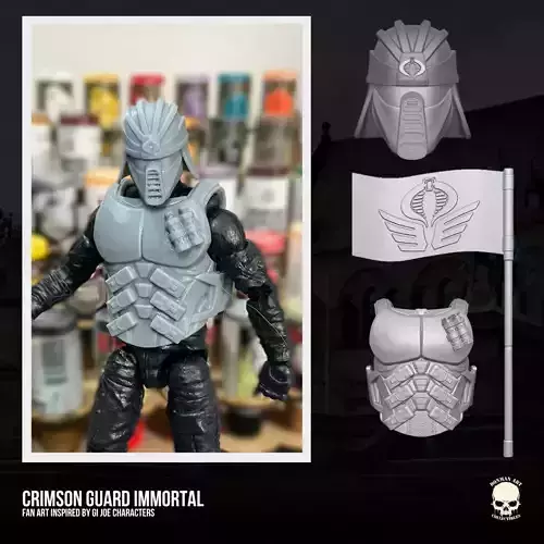 Crimson Inmortal GIJoe Fan Art 3D File For Action Figures