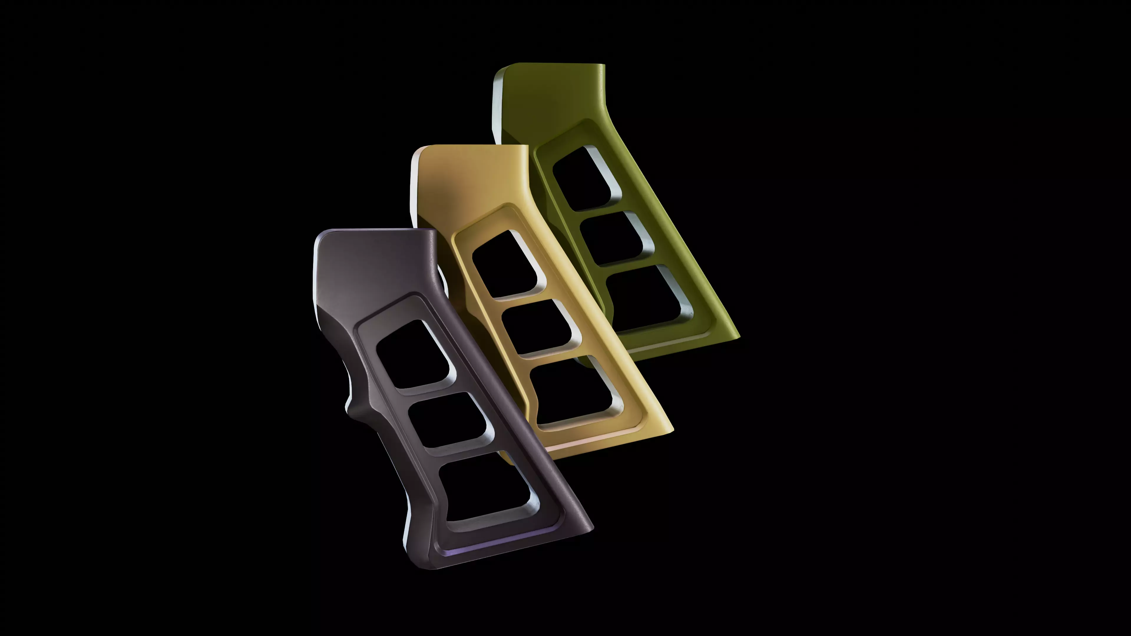 AR 15-10 Tyrant CNC Titan style Pistol grip Low-poly 3D model