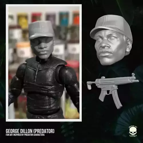 Dillon Predator fan art 3D printable Files For Action Figures