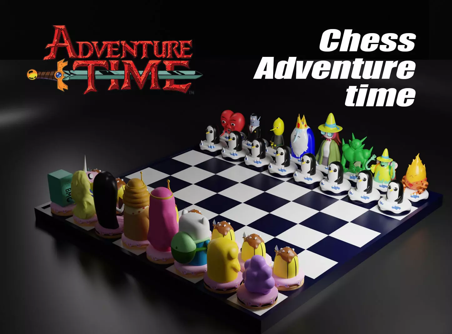Chess Adventure time 3D print model