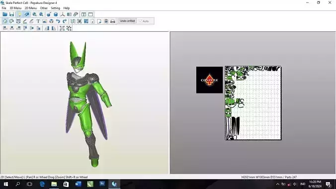 Perfect Cell Pepakura Foam Unfold 3D print model