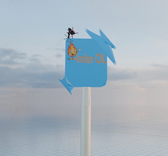 Gas Station  Low-poly 3D model_2