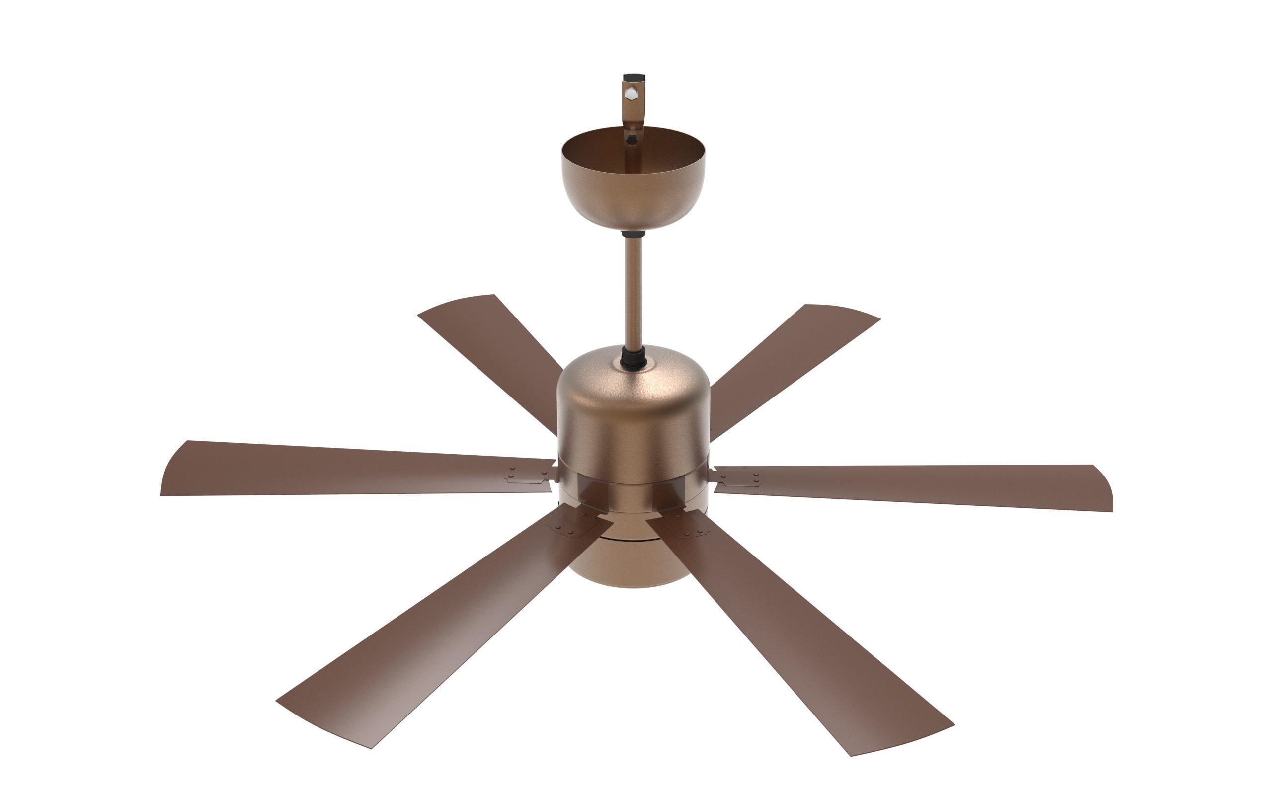 Ceiling Fan Low-poly 3D model_2
