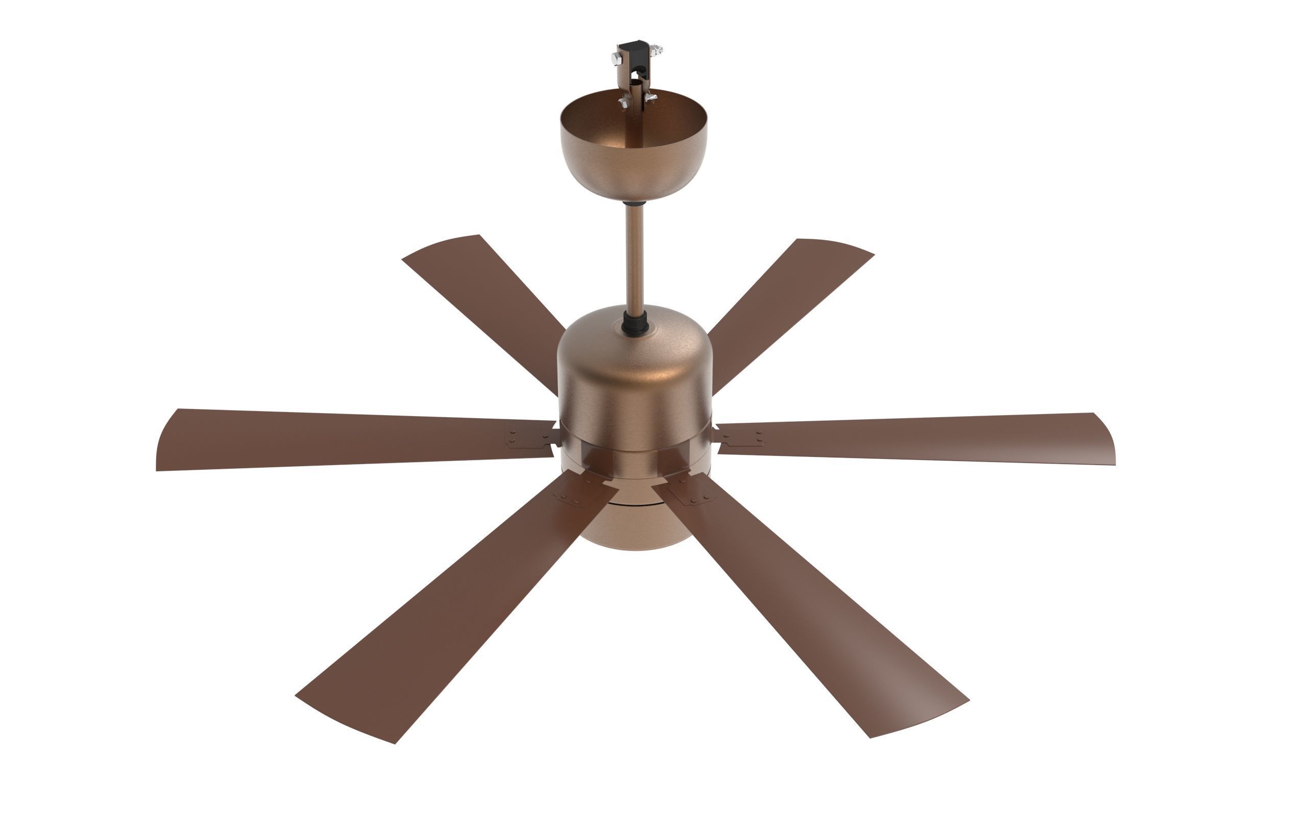 Ceiling Fan Low-poly 3D model_7