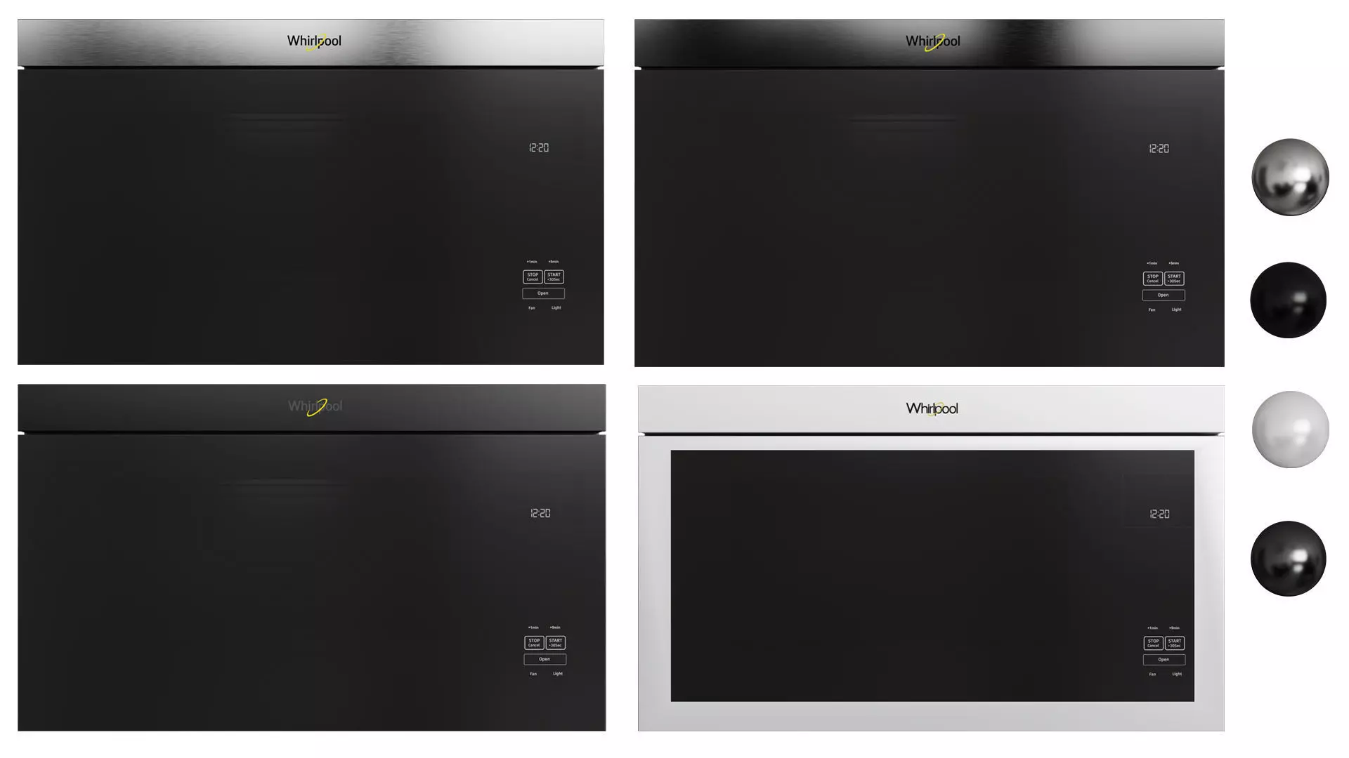 Whirlpool Microwave 4 color 3D model