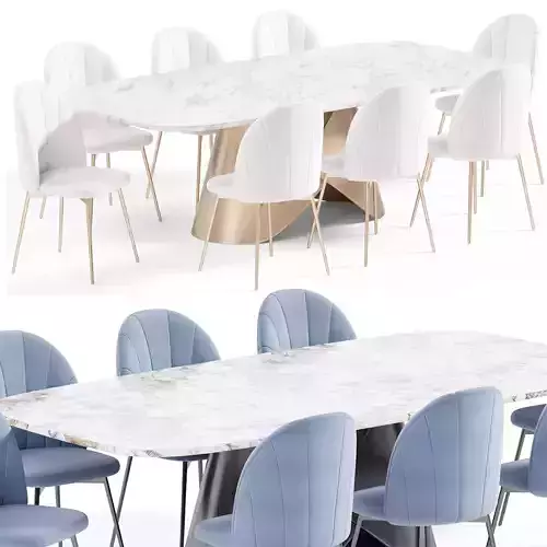 Dining set N8 3D model